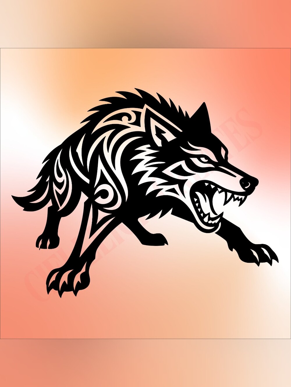 *2 for $20* Growling Howling Wolf Vinyl decal  sticker Handcrafted